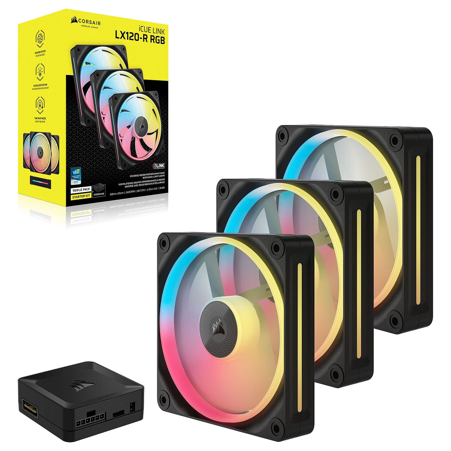 Corsair iCUE LINK LX120-R RGB (Noir)